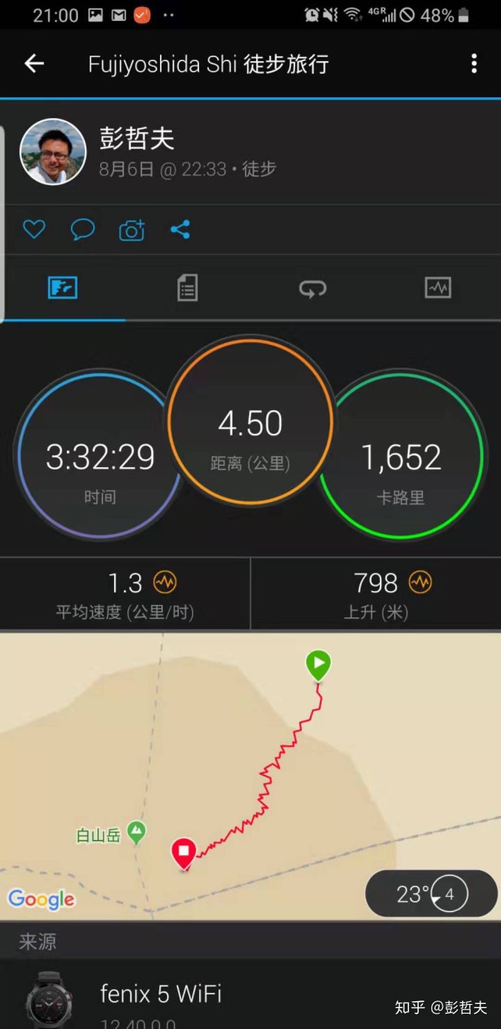 alt Fenix 5 记录